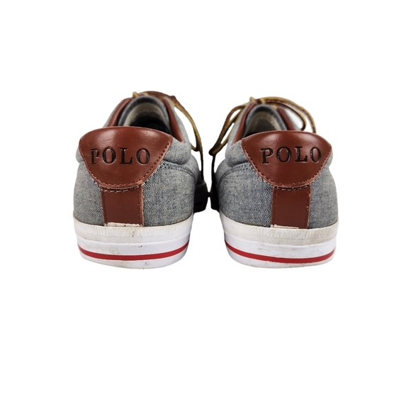 Polo by Ralph Lauren Vaughn Chambray Leather Dock Shoes Sneakers Men's Size 9.5 - Picture 7 of 12